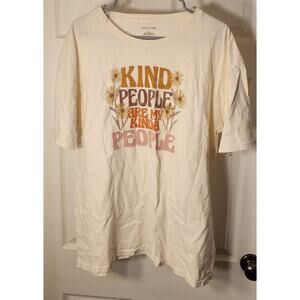 Maurices XL White Kind People Are My Kinda People Graphic Tee Retro Top
